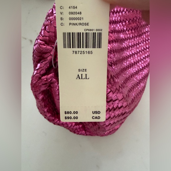 NEW By Anthropologie Frankie Clutch Hot Pink - Picture 7 of 8